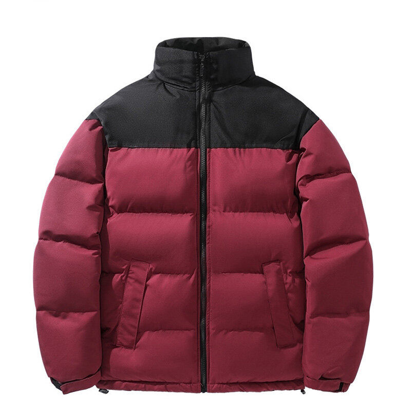 Jaket katun tebal untuk pria, jaket Parka bertudung kasual hangat, pakaian luar tahan angin, gaya baru luar ruangan musim dingin 2024