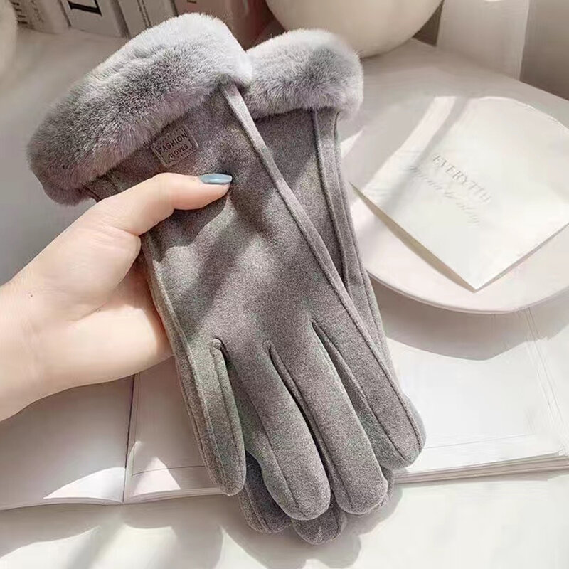 Теплые и удобные женские зимние перчатки, стильные защитные перчатки от ветра для улицы