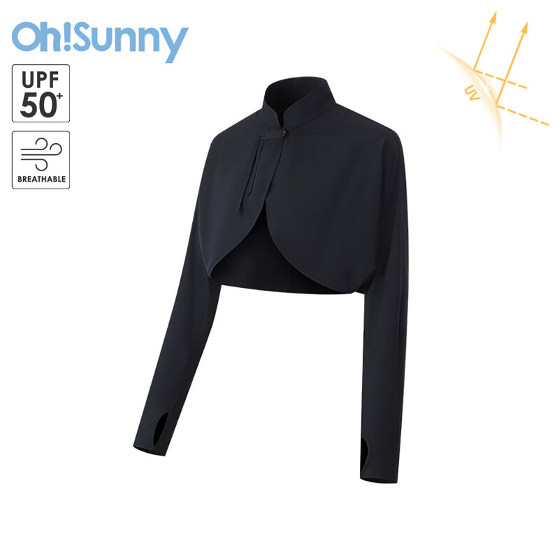 Ohsunny-Mangas Anti-UV para brazos, cubierta de protección solar de manga larga con guantes de mano, para exteriores, correr y ciclismo, novedad