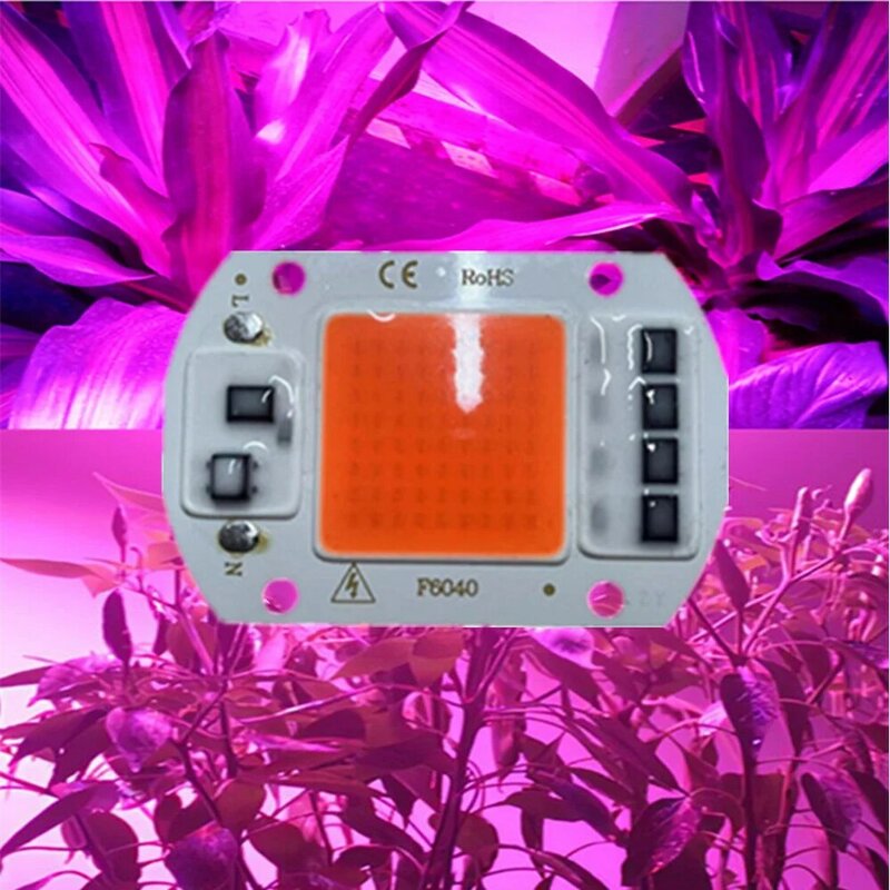 Chip de luz LED COB de espectro completo AC 220V 10W 20W 30W 50W-100W sin necesidad de controlador para el crecimiento de plántulas de flores iluminación de plantas