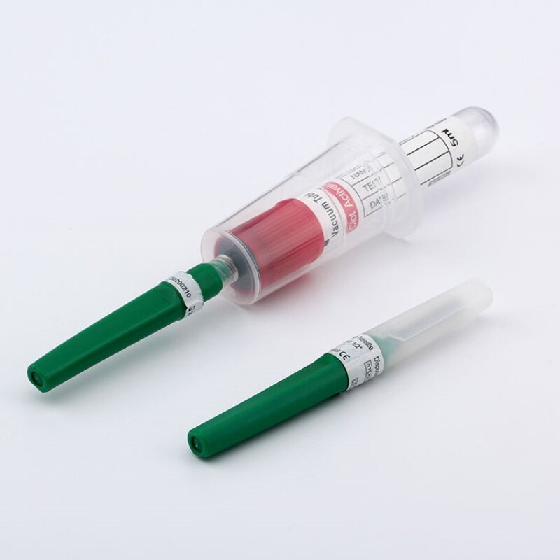 100pcs Medical Sterile Flashback Needle Disposable Visible Straight Needle Disposable Pen Type  Blood Collection Needles
