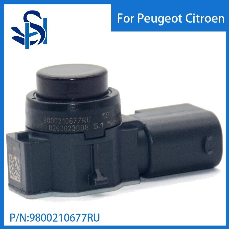 Sensor de aparcamiento PDC, Radar de Color rojo oscuro para Citroen y Peugeot, 9800210677RU