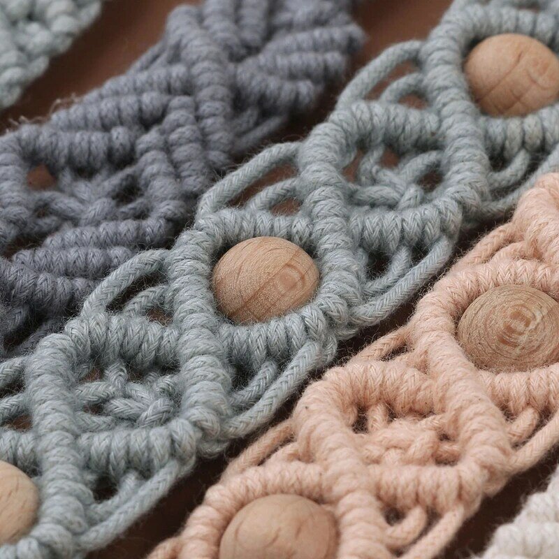 Boho Baby Shower Gift Soother Knit Chain Gaya Bohemian untuk Bayi Perempuan Laki-Laki