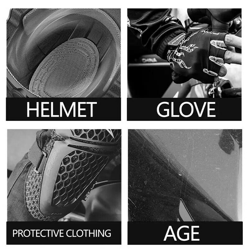 Perlengkapan pembersih motor, kepala pembersih kaca depan untuk sepeda, topi pelindung sarung tangan dan pembersih kaca depan untuk sepeda