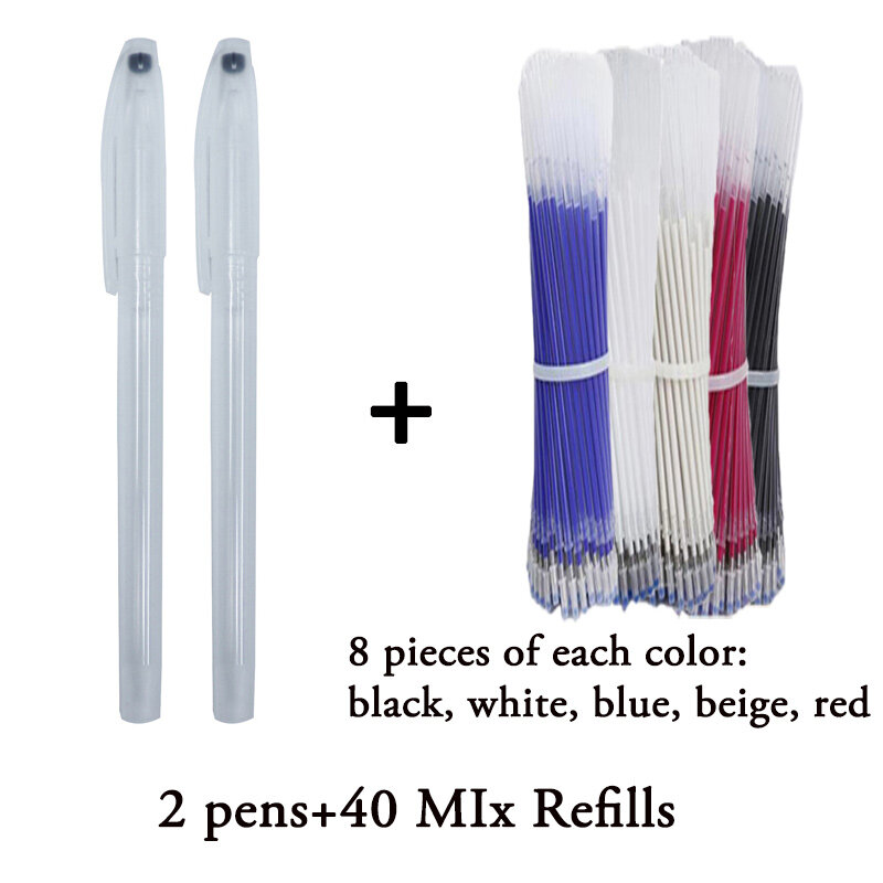 42/40 pz penne cancellabili a caldo ricarica 5 colori marcatura tessuto sostituibile per Quilting cucito, sartoria, tessuti, sarti cucito