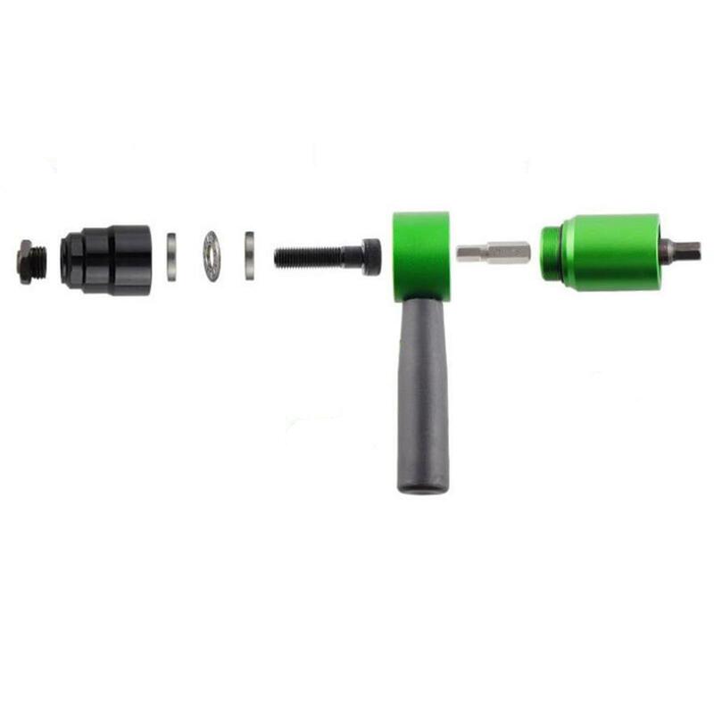 Electric Rivet Nut Drill Adapter Connection Set Professional Riveter Drill Attachment with Removable Handle Alloy M3 M4 M5 M6 M8