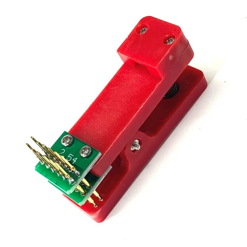 Soporte de prueba de clip de PCB, accesorio de abrazadera de espaciado de 2,54, 2,0, 1,5, 1,27mm, pin pogo, Programa de descarga Burn con caja DuPont