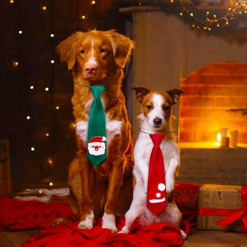 애완 동물 활 넥타이, 부드럽고 조절 가능한 크리스마스 개 목걸이, 대형 고양이 강아지용 포멀 넥타이 파티