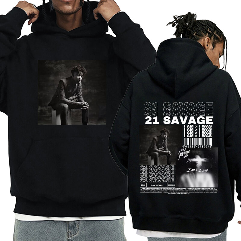 Sudadera con capucha para hombre y mujer, ropa de calle de gran tamaño con estampado de álbum Savage 21, jersey de manga larga de lana, estilo vintage y Hip Hop, alta calidad, novedad