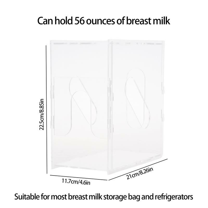 Wadah penyimpanan ASI, wadah penyimpanan akrilik untuk Freezer, wadah penyimpanan susu akrilik untuk pengatur ASI