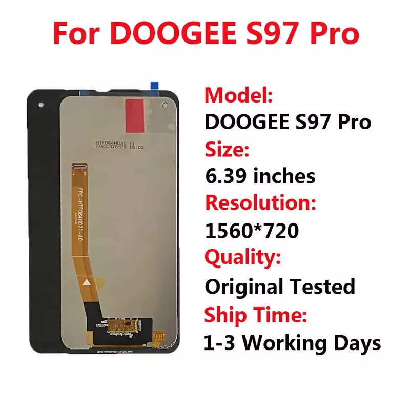 Cho Doogee S98 S97 Pro LCD Hiển Thị Màn Hình Cảm Ứng Digitizer Lắp Ráp Cho Doogee S88 Cộng Với S96 Pro LCD Doogee S95 pro LCD Hiển Thị