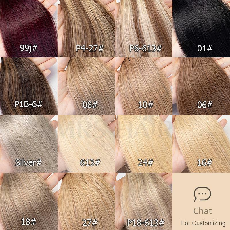 MRS HAIR 6D Hair Extensions Human Hair Non-Remy 6D2 Hair Extensions Micro Tiny Invisiable Metal Tips Keratin Bonds