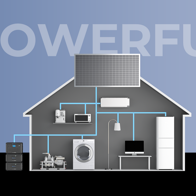BLUETTI 휴대용 발전소, 5000W 리튬 배터리, 가정용 에너지 저장 배터리, 가정용 발전소, 야외