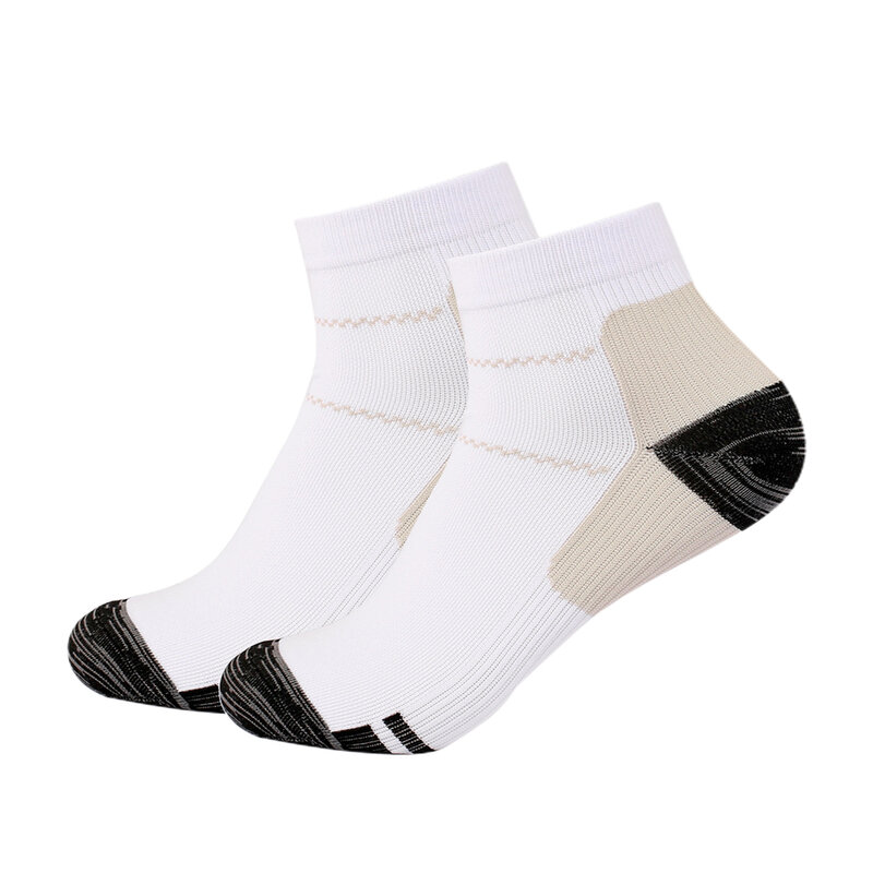 Calcetines deportivos de compresión para hombre y mujer, calcetín corto Unisex con absorción del sudor, ideal para deportes al aire libre, Reduce la hinchazón