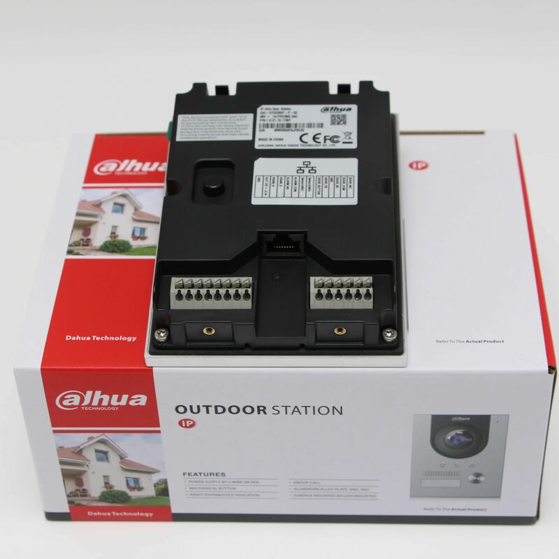 Dahua-timbre de VTO2202F-P-S2 POE, 2 cables, IP, estación de Puerta de Villa, 2MP, colorido, cámara ojo de pez de 160 °