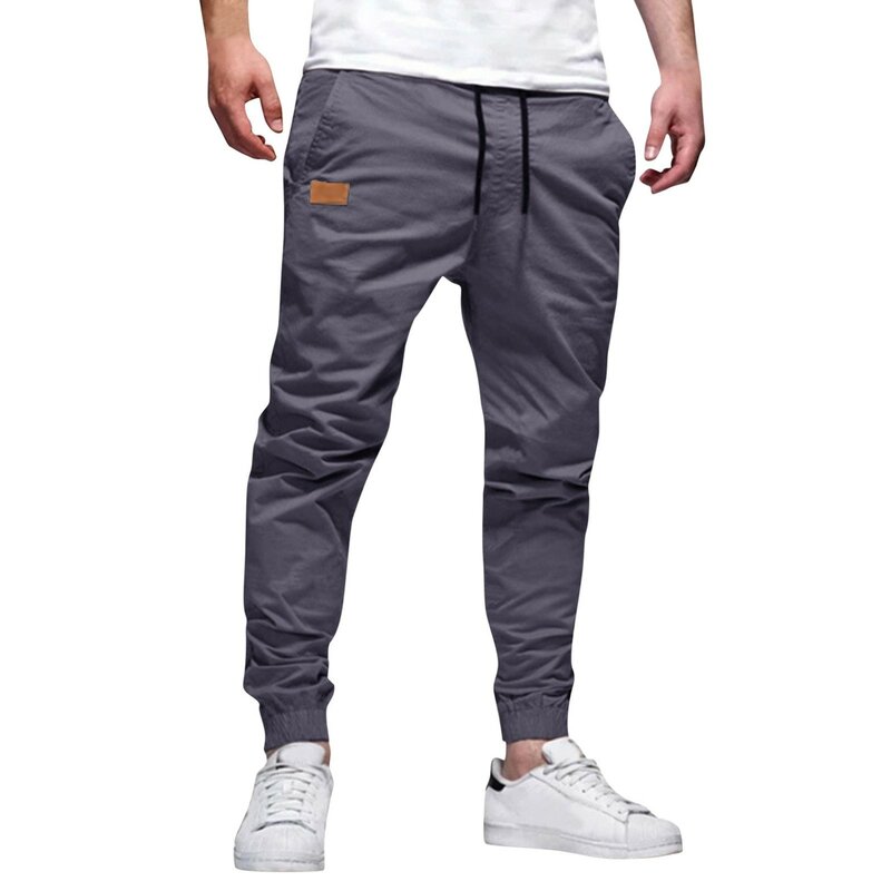Pantalones deportivos de algodón puro para hombre, pantalón informal de alta calidad, estilo Hip Hop, para las cuatro estaciones, novedad de 2024