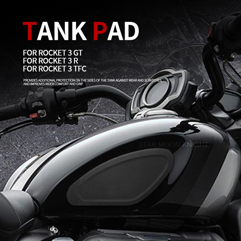 Acessórios da motocicleta almofada do tanque de combustível lateral para foguete 3 gt r tfc rocket3 almofadas tanque protetor adesivos aderência no joelho tração almofada