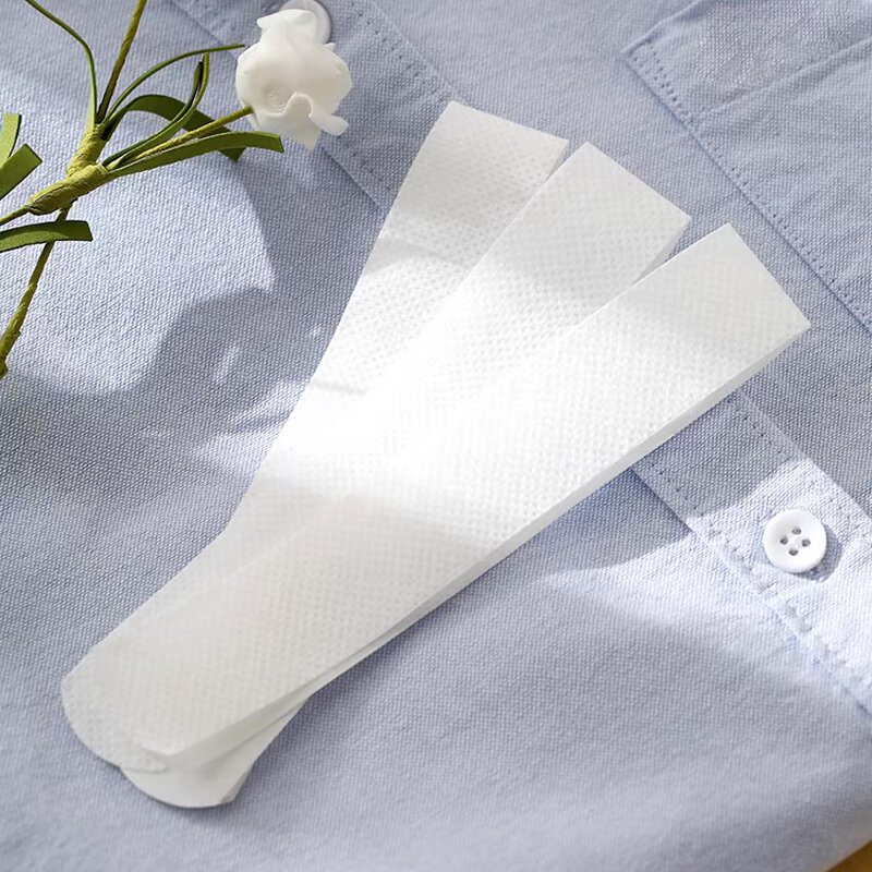 1/2 Roll Disposable Self-Adhesive Collar Stickers Women Men Shirt Neck Liners Sweat Pads Clear Tape Absorbent Sweat-removing