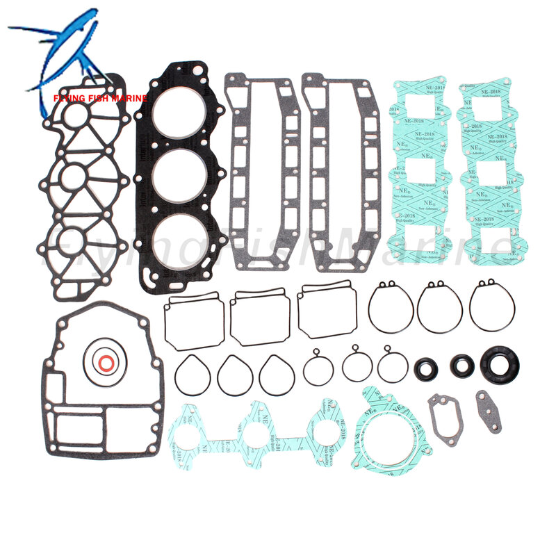 Buitenboordmotor 6h4-w0001-02/A2 6h4-w0001-01/A1/00 18-4419 18-4407 Power Koppakking Kits Voor Yamaha 3 Cilinder 40hp 50hp