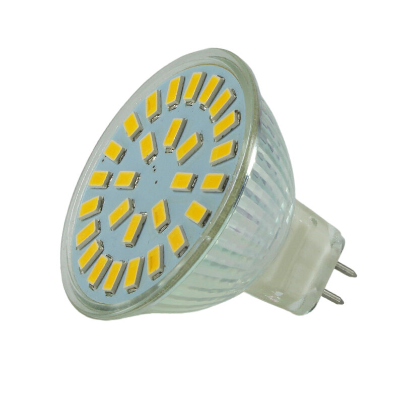 Bombilla-MR16 Refletor LED, Lâmpada de vidro Super Cup, Lâmpada do teto, Downlight, Iluminação doméstica, SMD 5730, 28 chips, 3W, 220V
