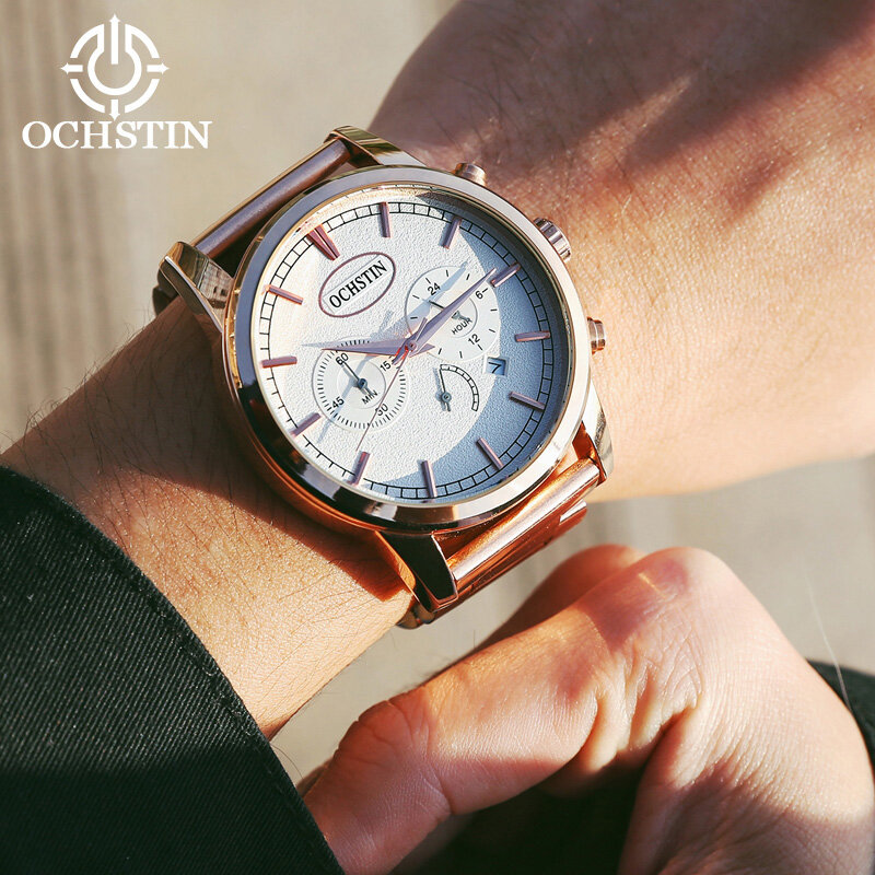 OCHSTIN-Montre-bracelet étanche série Mariner pour homme, montre à quartz multifonctionnelle, mouvement simple, décontracté, modèle chaud, 2024