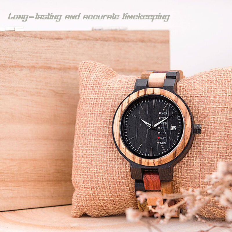 Couple Wooden Quartz Watch Valentine's Day Calendar Date Men's and Women's Watches Casual Couple Wedding Romantic Watches
