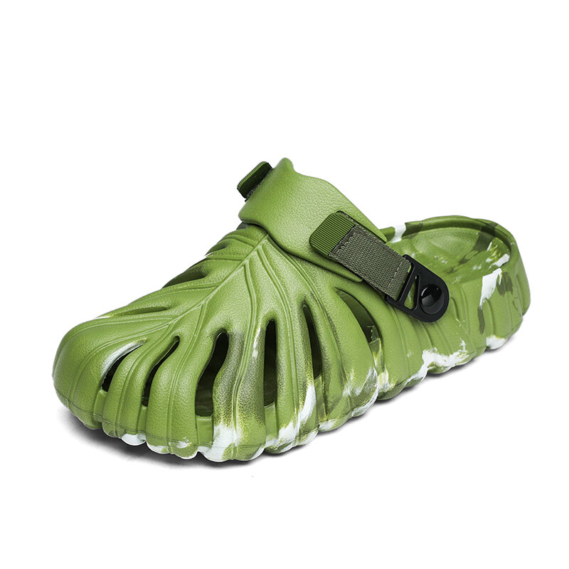 รองเท้าแตะมอนสเตราใส่ได้ทั้งชายและหญิง, รองเท้าเดินชายหาดกันน้ำระบายอากาศได้ดีรองเท้าแตะแบบ Monstera น้ำหนักเบาสำหรับผู้ชายและผู้หญิงอุดตันขนาด35-45