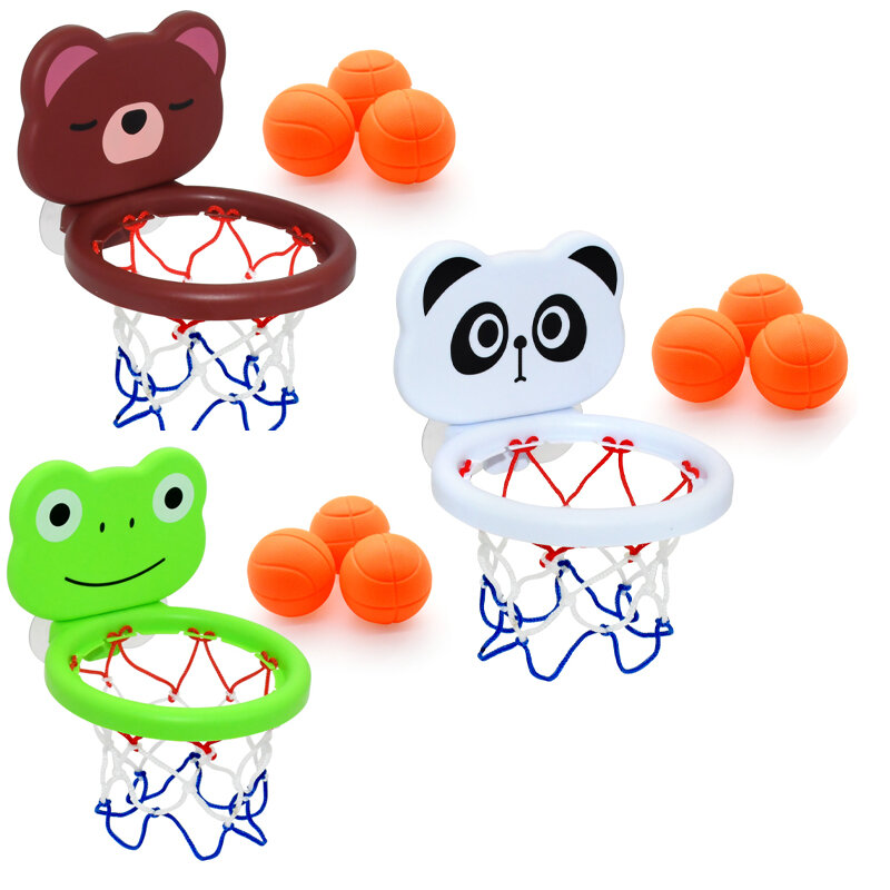 Детские Игрушки для ванны, присоска для стрельбы, баскетбольного кольца с 3 мячиками, игрушка для ванны и душа, детская игрушка для игр в воде для детей