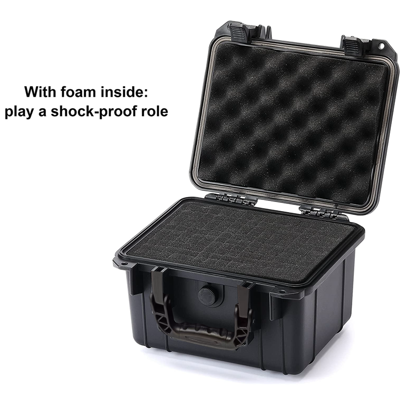 Kotak peralatan kotak alat plastik ABS keras kotak alat tahan air kotak alat tahan benturan untuk kotak penyimpanan alat koper mekanik