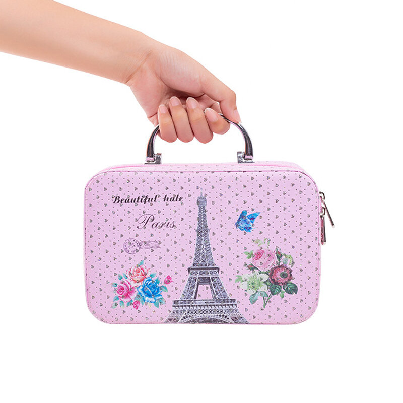 Boîte de rangement pour accessoires de peinture au diamant, sac à main pour tour Eiffel, valise pour outils d'art des ongles, 56 HI