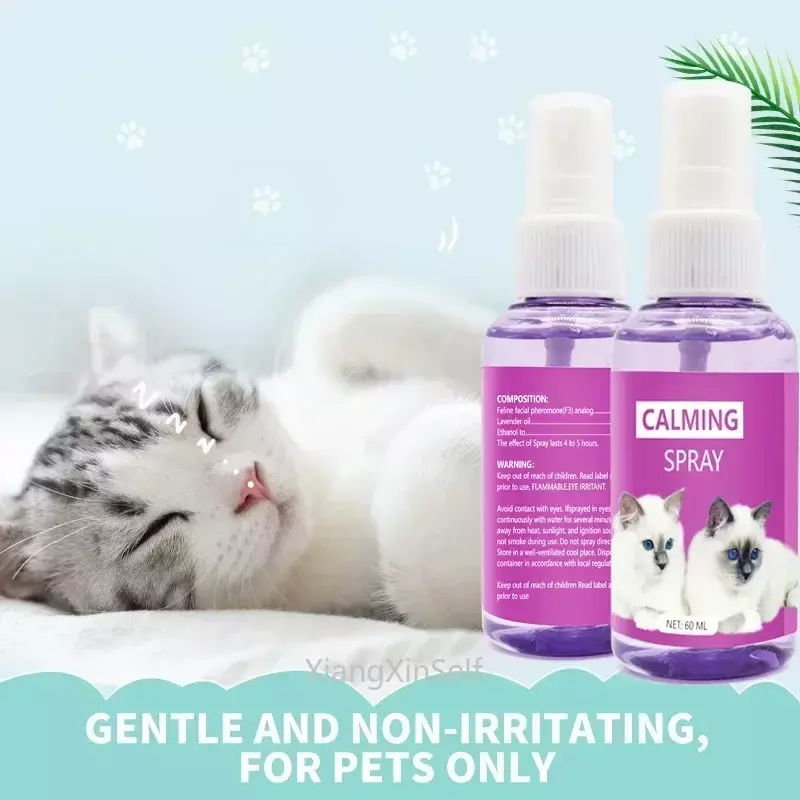 60ml uspokajający spray koci antystresowy feromon emocjonalny kojący spray środki czystości zdrowia dla kotów