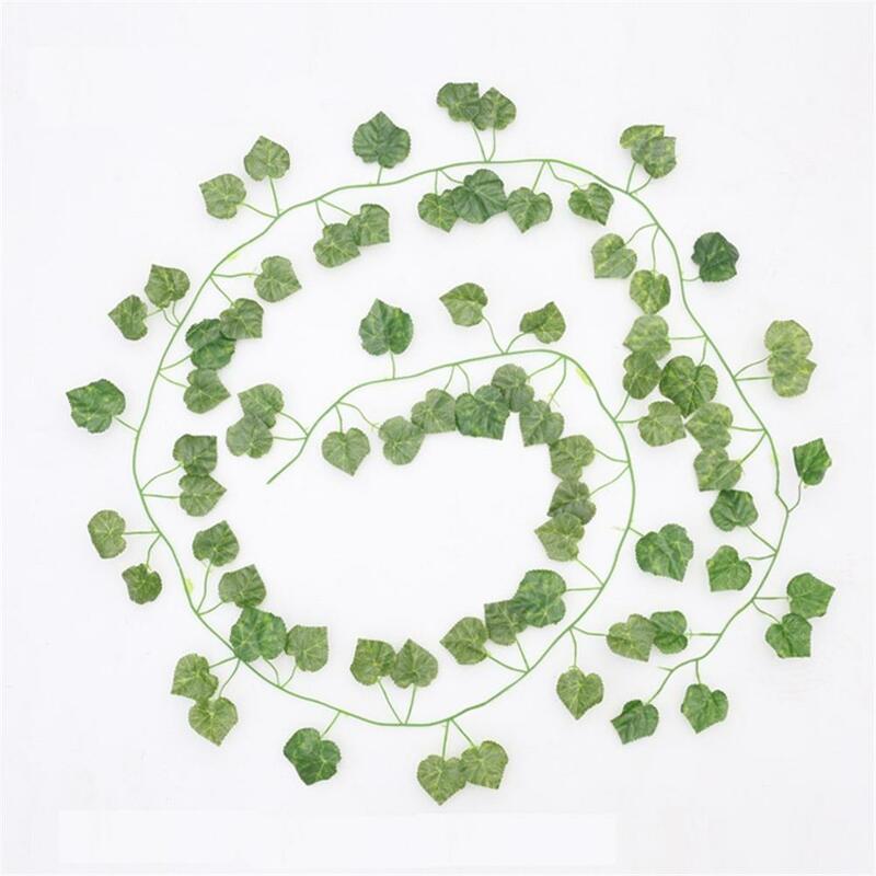 1 szt. 200cm sztuczne liście bluszczu sztuczne pnącze sztuczne bluszcz bluszcz girlanda zieleń sztuczne wiszące rośliny do dekoracji ściana ślubna