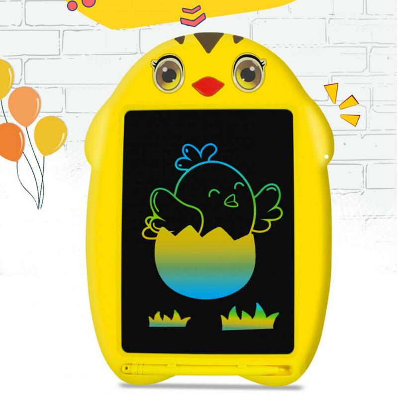 1 Set tavoletta da scrittura LCD da 8.5 pollici con penna cartone animato pollo apprendimento bambini tavolo da disegno educativo per bambini materiale scolastico