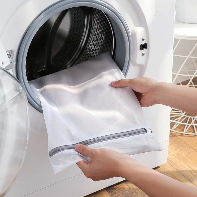 White Durable Large Washing Laundry Bag Mesh Organizer Net Dirty Bra Socks Underwear Shoe Storag Wash Machine Cover Clothes