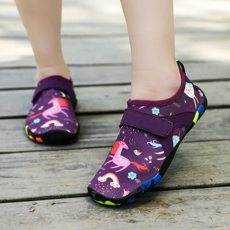 Nieuwe Student Outdoor Sport Loopschoenen Kinderen Kaarten Kunnen Worden Gedrukt Barefoot Sneldrogende Water Schoenen Zwemmen Schoenen 26-38 #