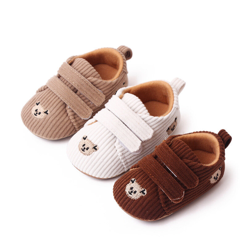 Chaussures de marche décontractées à semelle souple pour bébés filles et garçons, chaussures anti-chute de dessin animé, style printemps et automne, 0 à 1 an