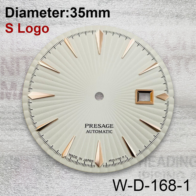 35mm S Logo Cocktail Dial Suitable For NH35/NH36/4R/7s Automatic Movement Watch Modification Accessories