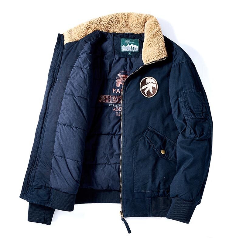Новинка 2023, повседневная мужская куртка, зимняя Летающая куртка-бомбер, мужская теплая куртка