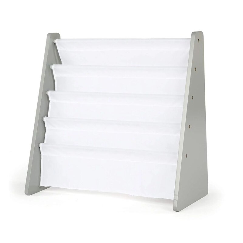 4 shelf storage shelves, gray/white  book rack  book shelf furniture