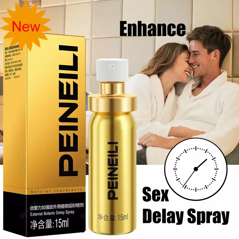 Male Sex Delay Spray Lasting Long 60 Minutes Penis Growth Enlargement Harder Anti Premature Ejaculation External Use for Adults