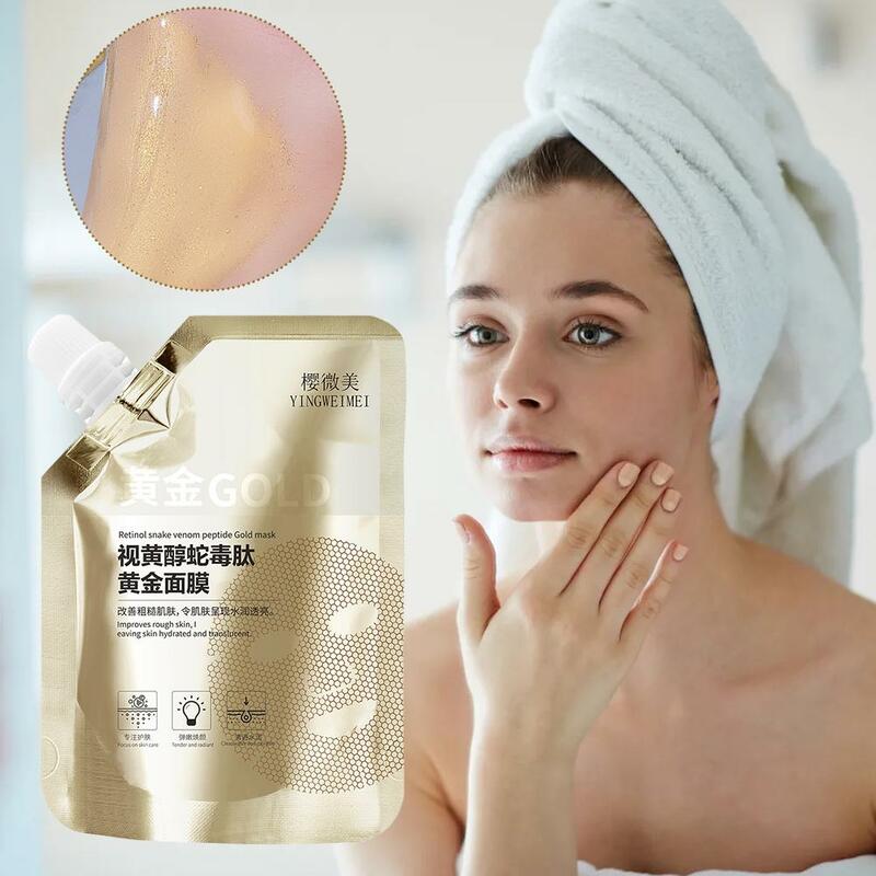 Masque au peptide d'or au rétinol pour une peau lisse et propre, soin raffermissant des pores, anti-âge, 100g
