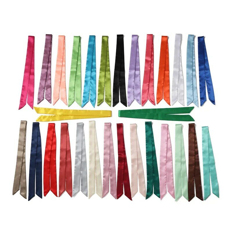 Einfarbiger Schal Damen dünne schmale Nacken bügel dekorative Binde tasche Band vielseitige Haarband Bogen Gürtel Mode Narbe