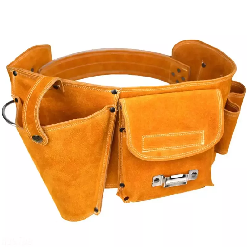 New Portable Cowhide Drill Waist Tool Holster Tool Belt Screwdriver Power Organizer Drill Electric Small Parts Pouch