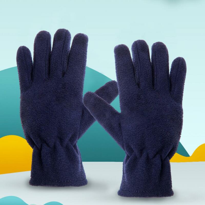 1 пара, Детские Зимние флисовые перчатки с пальцами