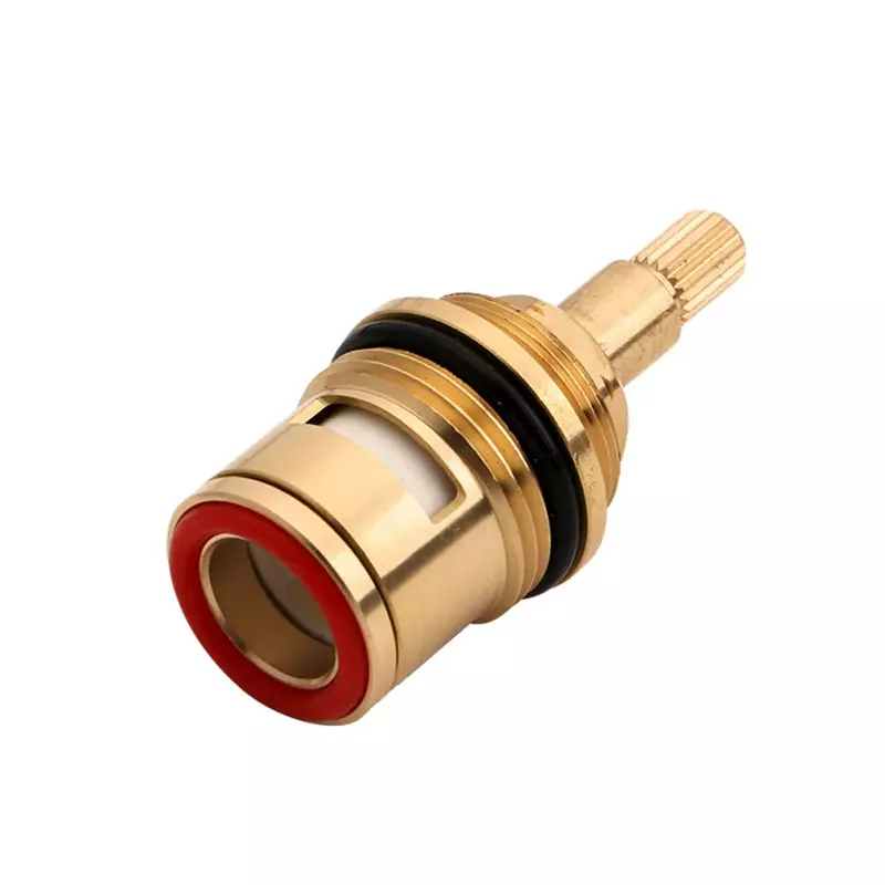 1pc Universal Replacement Tap Valves Brass Ceramic Disc Cartridge Inner Faucet Valve For Bathroom, Clockwise Or Anti-clockwise