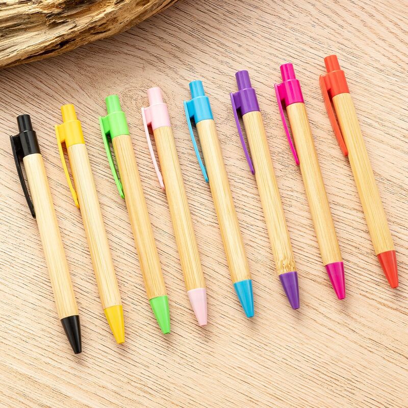 10-100 шт., бамбуковые шариковые ручки