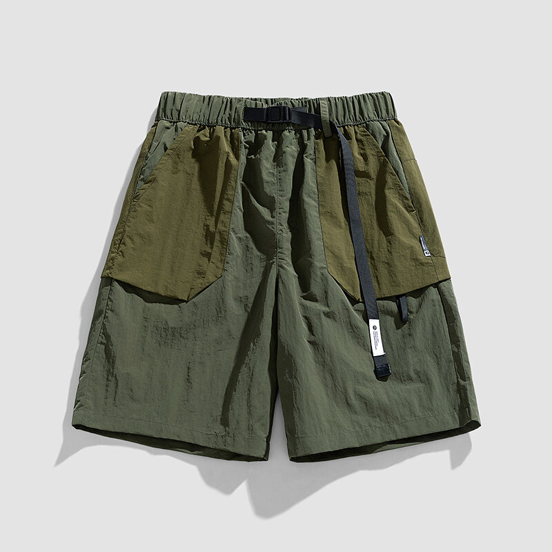 Pantalones cortos de alta calidad para hombre, ropa de calle informal, holgada, de playa, Harajuku, de cinco centavos, a la moda