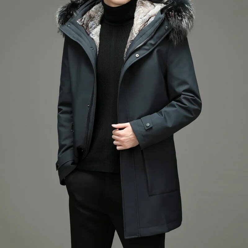男性用の暖かくて厚いコート,パーカー,冬のファッション,新しいコレクション,クラシック,2024