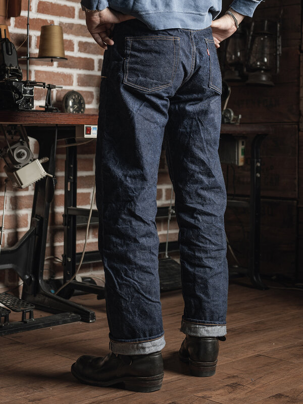 Bronson 1947 Modell Männer der Jeans Starre 14,5 unzen Raw Kanten Denim Hosen 47801XX