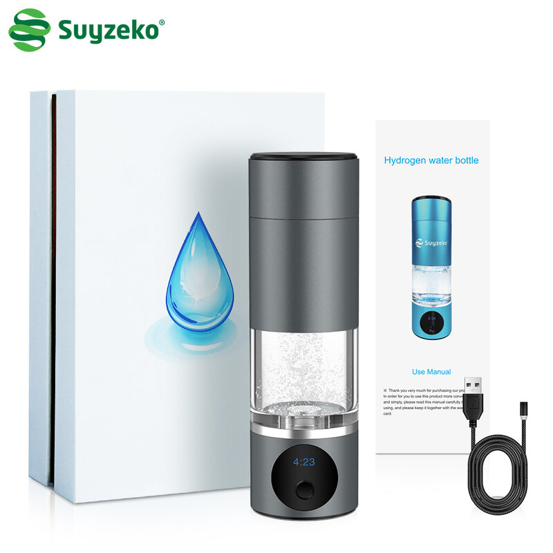 Бутылка для водородной воды Suyzeko 6000ppb, 230 мл, чашка для насыщения водородной водой, генератор воды, очиститель H2, портативный концентратор, подарок 2024